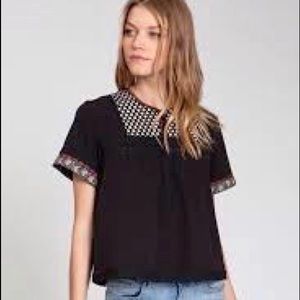 Anthropologie dRA Black Mors Top Size XS